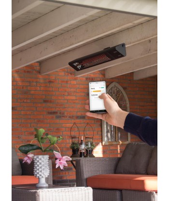 SUNRED Heater PRO25W-SMART, Triangle Dark Smart Wall Infrared, 2500 W, Black, IP55
