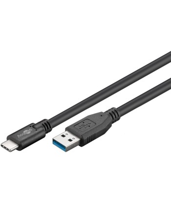 Goobay USB 3.0 A to USB-C Cable - 3m, Black - Super Speed