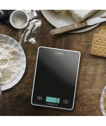 Caso Kitchen scale Slim Maximum weight (capacity) 5 kg, Graduation 1 g, Black