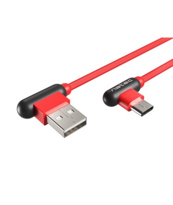 Natec Prati, Angled USB Type C to Type A Cable 1m, Red