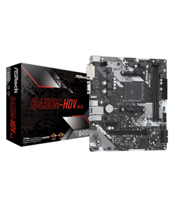 ASRock B450M-HDV R4.0 AM4 Micro ATX Motherboard