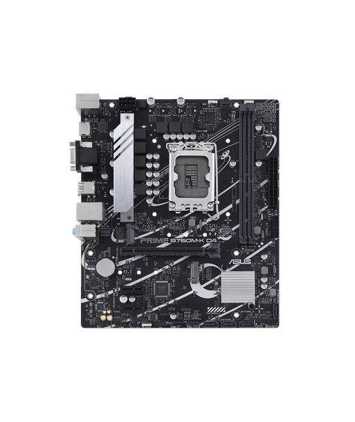 Asus PRIME B760M-K D4 Processor family Intel, Processor socket LGA1700, DDR4 DIMM, Memory slots 2, Supported hard disk drive