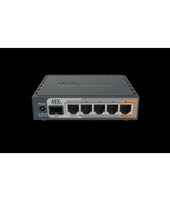 Mikrotik Wired Ethernet Router RB760iGS, hEX S, Dual Core 880MHz CPU, 256MB RAM, 16 MB (MicroSD), 5xGigabit LAN, 1xSFP, USB