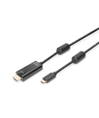 Digitus USB-C - HDMI kaabel, 2m, 4K 60Hz, Must/Kuldne