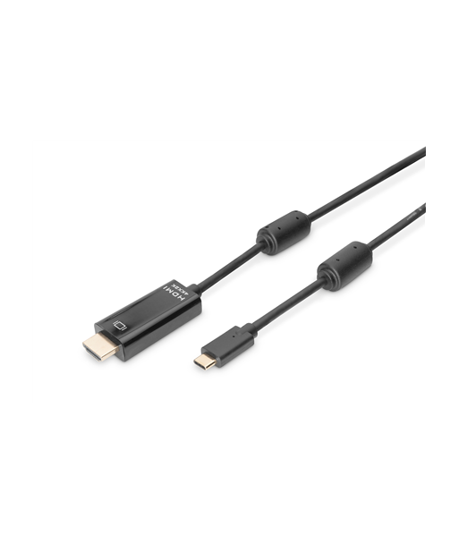 Digitus USB-C - HDMI kaabel, 2m, 4K 60Hz, Must/Kuldne Digitus USB-C - HDMI kaabel, 2m, 4K 60Hz, Must/Kuldne