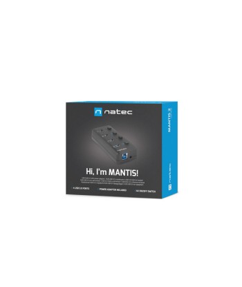 Natec USB 3.0 HUB, Mantis 2, 4-Port, On/Off with AC Adapter