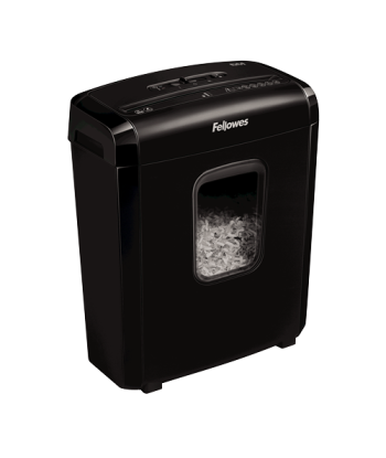 Fellowes Powershred 6M Black, 13 L, Credit cards shredding, Mini-Cut Shredder, Paper handling standard/output 6 sheets per pass,
