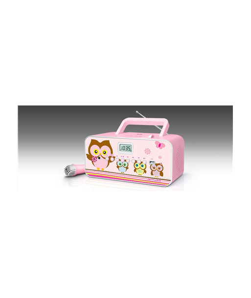 Muse M-29KP Pink/Image, 30 W, CD/MP3 player with USB,