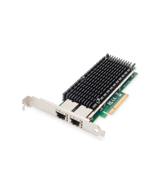 Digitus 10Gbps Dual Port Ethernet Server adapter PCIe X8, Intel X540 BT2 DN-10163