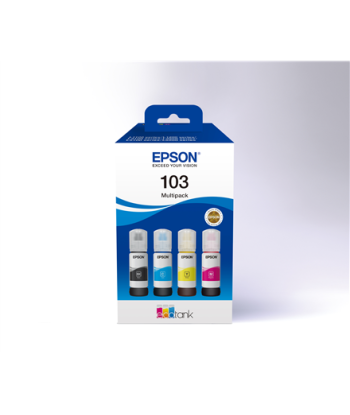 Epson 103 EcoTank Ink Cartridge, Black, Cyan, Magenta, Yellow, Multipack 4-colours