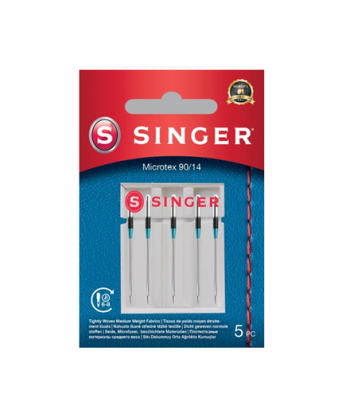 Иглы для швейной машины Singer Microtex 90/14 (размер 14), 5 шт. - Для точного шитья