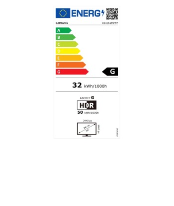 Samsung Curved Monitor LC34G55TWWPXEN 34 ", VA, UWQHD, 3440 x 1440, 21:9, 1 ms, 250 cd/m², Black, 165 Hz, HDMI ports quantity 1