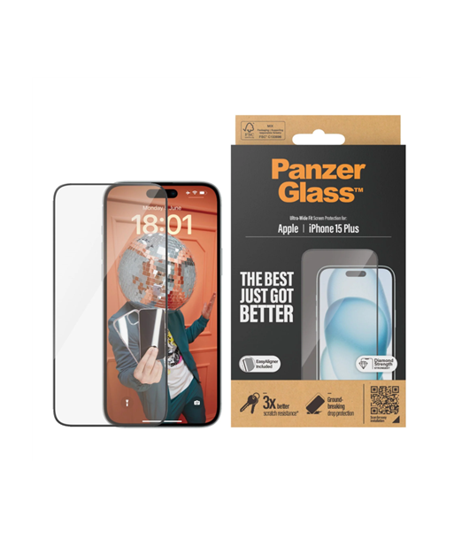 PanzerGlass Ultra-Wide Fit Ekraanikaitse iPhone 2023 6.7" telefonile EasyAligneriga PanzerGlass Ultra-Wide Fit Ekraanikaitse iPhone 2023 6.7" telefonile EasyAligneriga