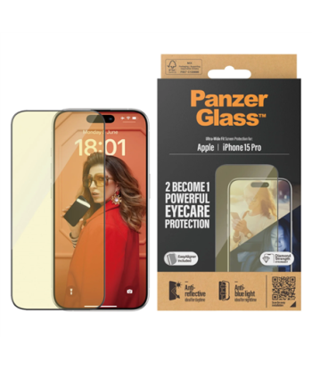 PanzerGlass Eyecare Screen Protection iPhone 2023 6.1 Pro | Ultra-Wide Fit w. EasyAligner