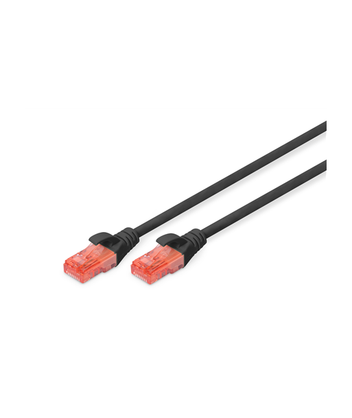 Digitus CAT6 U-UTP Patch Cord, RJ45, 2m, Black