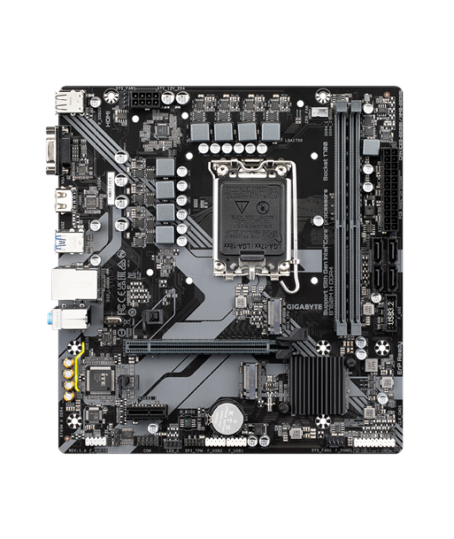 Gigabyte B760M H DDR4 1.0 M/B Processor family Intel, Processor socket LGA1700, DDR4 DIMM, Memory slots 2, Supported hard disk