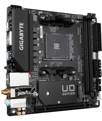 Gigabyte A520I AC Processor family AMD, Processor socket AM4, DDR4 DIMM, Memory slots 2, Number of SATA connectors 4, Chipset