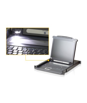 Aten CL1000M 17" LCD konsool, PS/2 VGA, integreeritud KVM lüliti