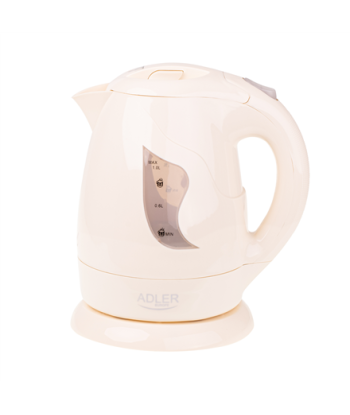 Veekeetja Adler AD 08 b Standard, Plastic, Beige, 850 W, 360° rotational base, 1 L
