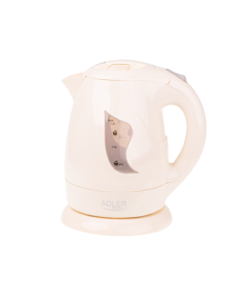 Veekeetja Adler AD 08 b Standard, Plastic, Beige, 850 W, 360° rotational base, 1 L