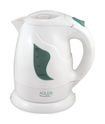 Adler AD 08, Plastic, White, 850 W, 1 L, 360° rotational base