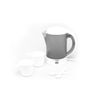 Adler AD 1268 Travel Kettle - Compact & Convenient, 600W, 0.6L, White