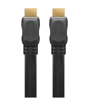 Goobay 61729 High Speed HDMI FLAT-cable with Ethernet, Gold Plated, 2m