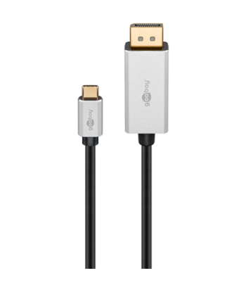 Goobay USB-C to DisplayPort Adapter Cable 	60176 2 m, Silver/Black, DisplayPort, Type-C