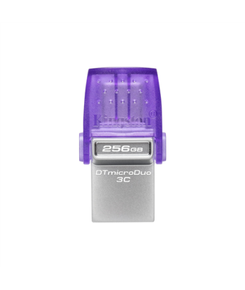 Kingston DataTraveler DT Micro Duo 3C 256 GB, USB Type-C and Type-A, Purple