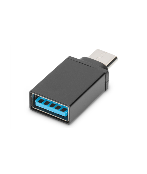 Digitus, USB Type-C adapter, type C to A M/F, 3A, 5GB, 3.0 Version, AK-300506-000-S, Plug USB C, Jack USB A