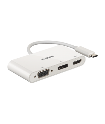 D-Link 3-in-1 USB-C to HDMI/VGA/DisplayPort Adapter DUB-V310	 0.11 m