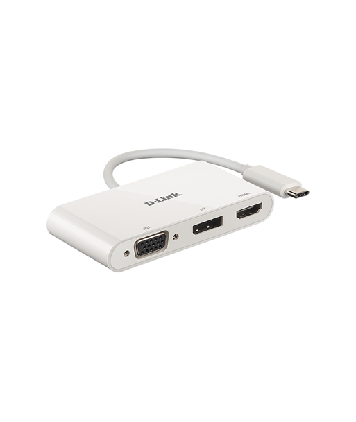 D-Link 3-in-1 USB-C to HDMI/VGA/DisplayPort Adapter DUB-V310 0.11 m D-Link 3-in-1 USB-C to HDMI/VGA/DisplayPort Adapter DUB-V310 0.11 m