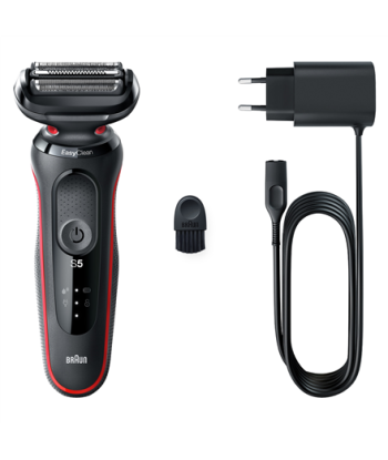 Braun Shaver 51-R1000s	 Operating time (max) 50 min, Wet & Dry, Black/Red