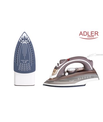 Auru triikraud Adler Iron AD 5030, 3000 W, Water tank capacity 310 ml, Continuous steam 20 g/min, Brown