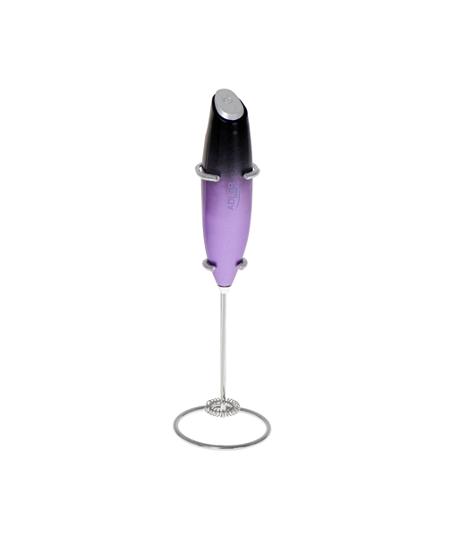 Adler AD 4499 Milk Frother with Stand - Black/Purple