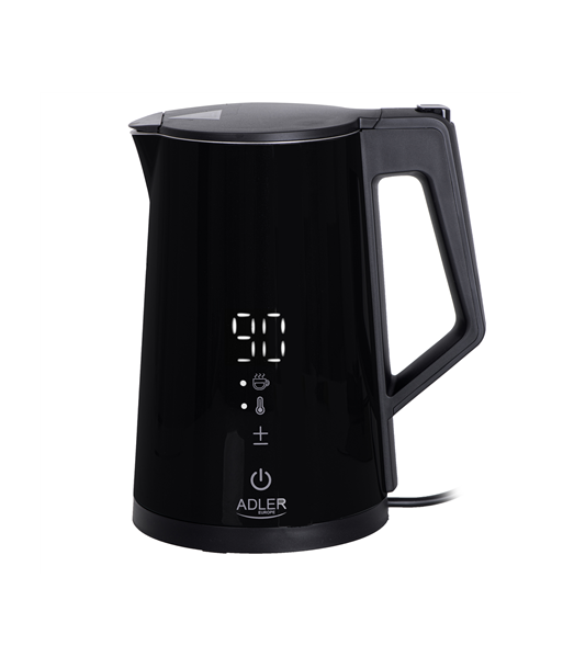 Adler Kettle AD 1345b Electric, 2200 W, 1.7 L, Stainless steel, 360° rotational base, Black