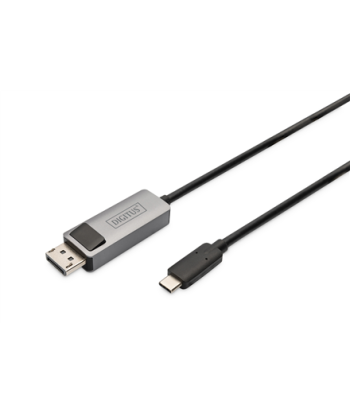 Digitus Bi-directional Adapter Cable DB-300334-020-S 2 m, Black, Display Port, USB-C