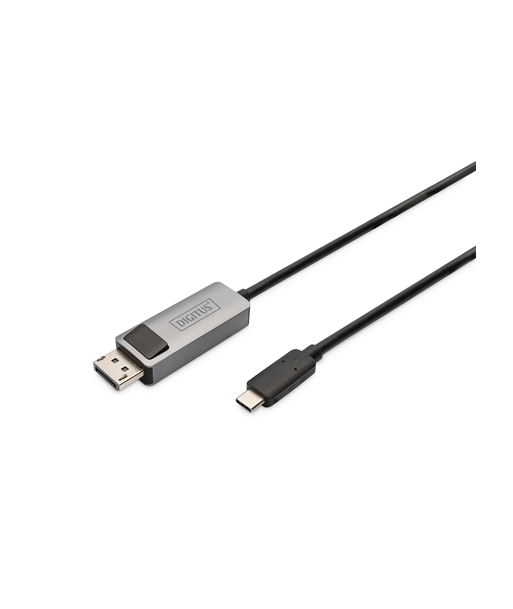 Digitus Bi-directional Adapter Cable DB-300334-020-S 2 m, Black, Display Port, USB-C