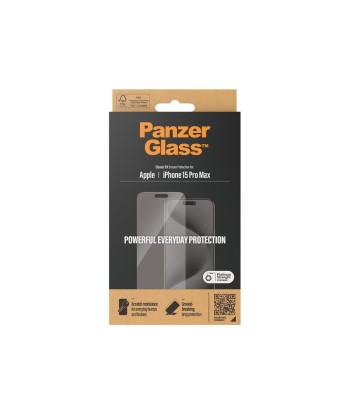 PanzerGlass Classic Fit ekraanikaitse iPhone 15 Pro Max (6.7") jaoks