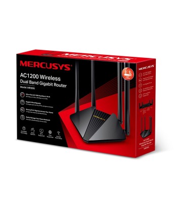 Mercusys AC1200 Wireless Dual Band Gigabit Router MR30G 802.11ac, 867+300 Mbit/s, Ethernet LAN (RJ-45) ports 2× Gigabit LAN