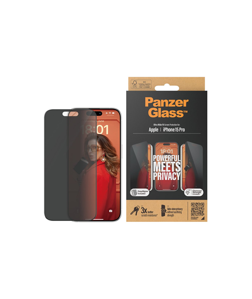 PanzerGlass iPhone 2023 6.1" Pro | Ultra-Wide Fit w. EasyAligner