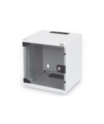 Digitus 10" Network Set, 6U Cabinet with Shelf, PDU, 8-Port Switch & CAT6 Patch Panel - Grey
