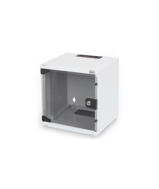 Digitus 10" Network Set, 6U Cabinet with Shelf, PDU, 8-Port Switch & CAT6 Patch Panel - Grey