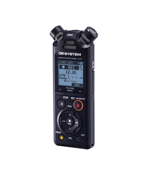 Olympus Linear PCM Recorder LS-P5 Rechargeable, Microphone connection, Stereo, FLAC / PCM (WAV) / MP3, Black, MP3 playback, 59 H