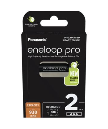 Panasonic Eneloop Pro AAA Rechargeable Batteries - 930mAh (2-Pack)
