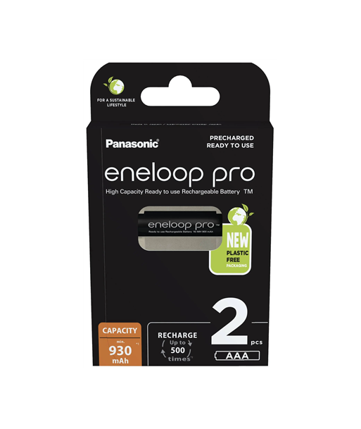Panasonic Rechargeable Batteries ENELOOP Pro BK-4HCDE/2BE AAA, 930 mAh, 2 pc(s)