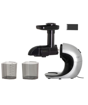 Adler AD 4130 Slow Juicer - Stainless Steel & Black: Fresh Juice, Effortless Cleaning!