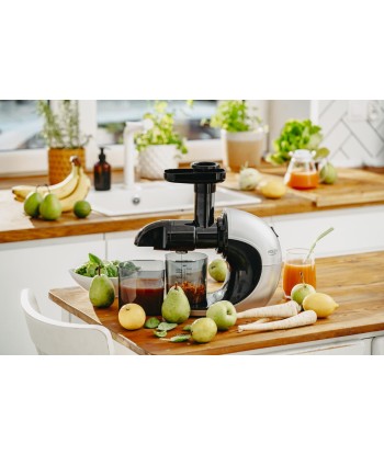 Adler AD 4130 Slow Juicer - Stainless Steel & Black: Fresh Juice, Effortless Cleaning!