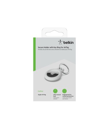 Belkin Secure Holder with Key Ring for AirTag white