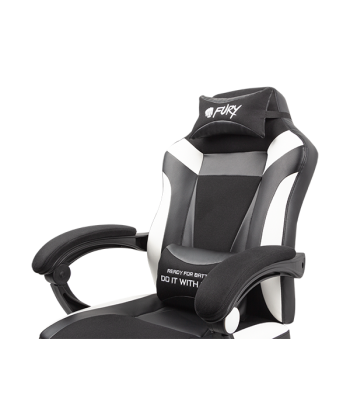 Fury Avenger M+ Gaming Chair - Black/White